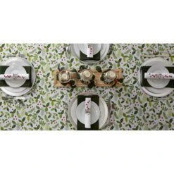 DII® 52" Boughs Of Holly Print Tablecloth -Michaels Store D540184S 7