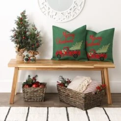 DII® Merry Christmas Truck Embroidered Pillow Cover Set -Michaels Store D540193S 7