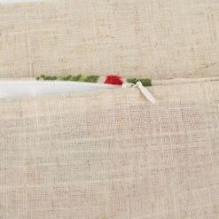 DII® Poinsettia Holly Embroidered Pillow Cover Set -Michaels Store D540196S 5