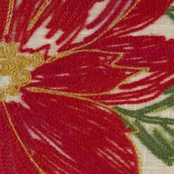 DII® Poinsettia Holly Embroidered Pillow Cover Set -Michaels Store D540196S 6