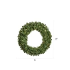36" Pre-Lit Grand Teton Pine Wreath, Warm White LED Lights -Michaels Store D575170S 3