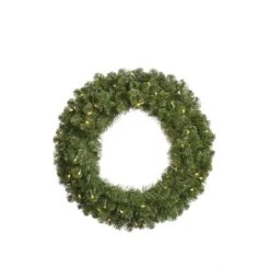 24" Warm White LED Grand Teton Pine Wreath