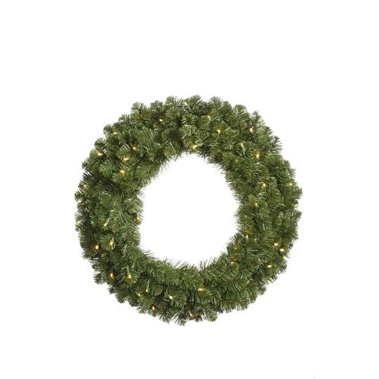 84" Warm White LED Grand Teton Pine Wreath 2 84" Warm White LED Grand Teton Pine Wreath - Image 2
