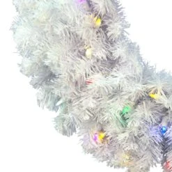 20" Multicolor LED Crystal White Pine Wreath -Michaels Store D575209S 2