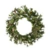30" Warm White Dura-Lit® LED Mixed Country Pine Wreath