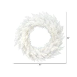 30" Sparkle White Spruce Wreath -Michaels Store D575243S 4