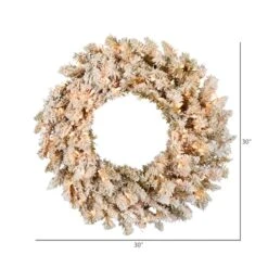 30" Clear Dura-Lit® Frosted Gold Wreath -Michaels Store D575251S 4