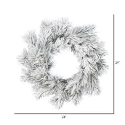 24" Frosted Beckett Pine Wreath -Michaels Store D575253S 2