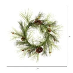 24" Larkspur Pine Wreath 5 24" Larkspur Pine Wreath -Michaels Store D575254S 2