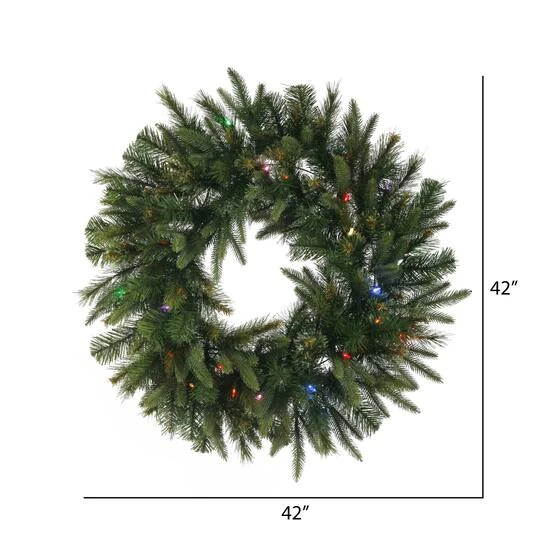 36" Multicolor Dura-Lit® LED Cashmere Wreath 4 36" Multicolor Dura-Lit® LED Cashmere Wreath - Image 4