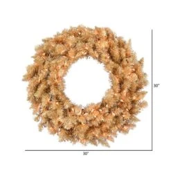30" Clear Dura-Lit® Gold Fir Wreath -Michaels Store D575279S 4