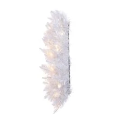 24" Pre-Lit Sparkle White Spruce Artificial Christmas Wreath, Warm White LED Lights 11 24" Pre-Lit Sparkle White Spruce Artificial Christmas Wreath, Warm White LED Lights -Michaels Store D575290S 4