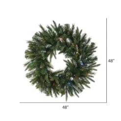 48" Pre-Lit Cashmere Artificial Christmas Wreath, Multi-Colored Dura-lit LED Lights 7 48" Pre-Lit Cashmere Artificial Christmas Wreath, Multi-Colored Dura-lit LED Lights -Michaels Store D575291S 3