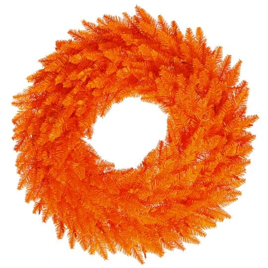 30" Unlit Orange Fir Artificial Christmas Wreath 2 30" Unlit Orange Fir Artificial Christmas Wreath - Image 2