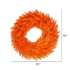 36" Unlit Orange Fir Artificial Christmas Wreath -Michaels Store D575311S 2