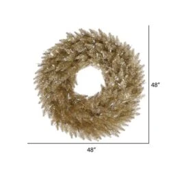 48" Unlit Champagne Fir Artificial Christmas Wreath 5 48" Unlit Champagne Fir Artificial Christmas Wreath -Michaels Store D575312S 2