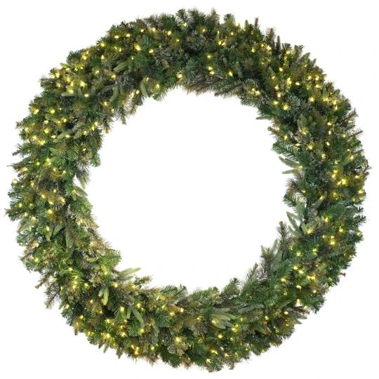 84" Pre-Lit Cashmere Pine Wreath, Warm White Dura-Lit® LED Lights 2 84" Pre-Lit Cashmere Pine Wreath, Warm White Dura-Lit® LED Lights - Image 2