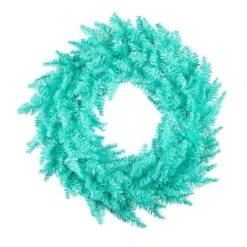 24" Unlit Aqua Fir Artificial Christmas Wreath