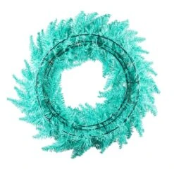 24" Unlit Aqua Fir Artificial Christmas Wreath -Michaels Store D575338S 5