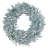 48" Pre-Lit Silver Fir Artificial Christmas Wreath, Warm White Dura-Lit LED Lights