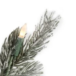 24" Pre-Lit Flocked Kiana Artificial Christmas Wreath, Warm White Dura-Lit® LED Mini Lights 10 24" Pre-Lit Flocked Kiana Artificial Christmas Wreath, Warm White Dura-Lit® LED Mini Lights -Michaels Store D575349S 5