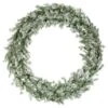 60" Pre-Lit Flocked Kiana Artificial Christmas Wreath, Warm White Dura-Lit® LED Mini Lights