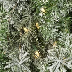 60" Pre-Lit Flocked Kiana Artificial Christmas Wreath, Warm White Dura-Lit® LED Mini Lights 11 60" Pre-Lit Flocked Kiana Artificial Christmas Wreath, Warm White Dura-Lit® LED Mini Lights -Michaels Store D575351S 4