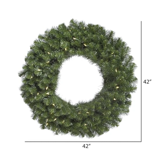 42" Warm White LED Lights Douglas Fir Artificial Christmas Wreath 3 42" Warm White LED Lights Douglas Fir Artificial Christmas Wreath - Image 3