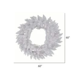 60" Sparkle White Spruce Wreath, Warm White LED Lights -Michaels Store D575370S 2