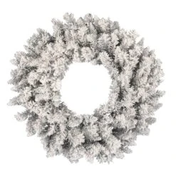 36" Frosted Silver Artificial Christmas Wreath