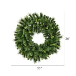 36" Bangor Mixed Pine Artificial Christmas Wreath 7 36" Bangor Mixed Pine Artificial Christmas Wreath -Michaels Store D575385S 3