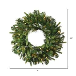 30" Battery Operated LED Lights Cashmere Pine Artificial Christmas Wreath -Michaels Store D575395S 3