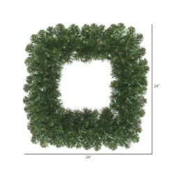 24" Oregon Fir Artificial Christmas Square Wreath -Michaels Store D575401S 2