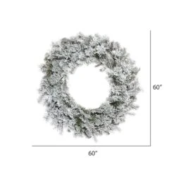 60" Flocked Kiana Artificial Christmas Wreath -Michaels Store D575407S 2