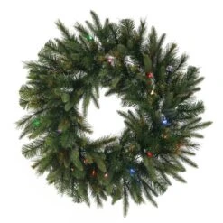 42" Multicolored LED Lights Cashmere Pine Artificial Christmas Wreath