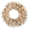 36" Clear Lights Frosted Gold Fir Artificial Christmas Wreath
