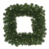 24" Pre-Lit Oregon Fir Christmas Square Wreath, Warm White LED Lights