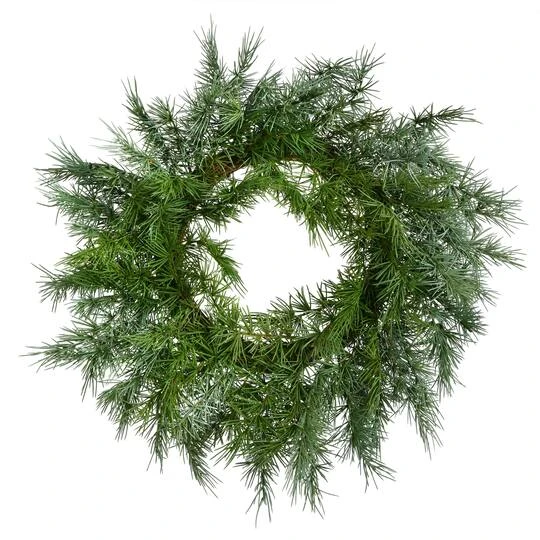 23" Green Woolsey Pine Christmas Wreath 1 23" Green Woolsey Pine Christmas Wreath