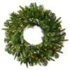 24" Pre-Lit Cashmere Christmas Wreath, Warm White LED Lights