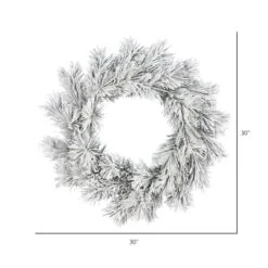 30" Frosted Beckett Pine Christmas Wreath 5 30" Frosted Beckett Pine Christmas Wreath -Michaels Store D575456S 2