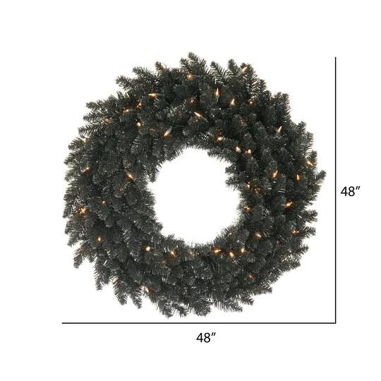 48" Black Fir Christmas Wreath 3 48" Black Fir Christmas Wreath - Image 3