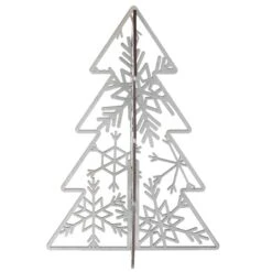 10" & 7" Silver Wood Christmas Trees Table Décor 7 10" & 7" Silver Wood Christmas Trees Table Décor -Michaels Store D619825S 13