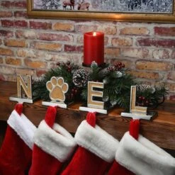 5" Gold Sparkle NOEL Stocking Holders, 4ct. 11 5" Gold Sparkle NOEL Stocking Holders, 4ct. -Michaels Store D619829S 12