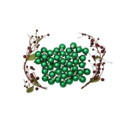Whitehurst 40ct. 1.25" Glossy Glass Ball Ornaments Green Shiny -Michaels Store D623186S 13