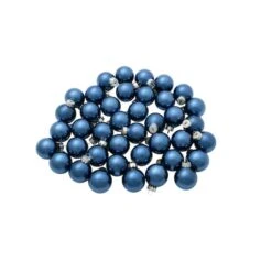 Whitehurst 40ct. 1.25" Glossy Glass Ball Ornaments Midnight Blue Shiny -Michaels Store D623205S 12
