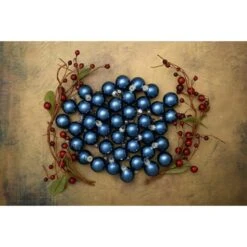 Whitehurst 40ct. 1.25" Glossy Glass Ball Ornaments Midnight Blue Shiny -Michaels Store D623205S 13