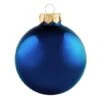 Whitehurst 4ct. 4.75" Glossy Glass Ball Ornaments Midnight Blue Shiny