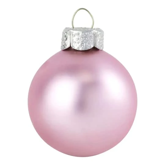 Whitehurst 4ct. 5" Matte Glass Ball Ornaments Baby Pink Matte 1 Whitehurst 4ct. 5" Matte Glass Ball Ornaments Baby Pink Matte