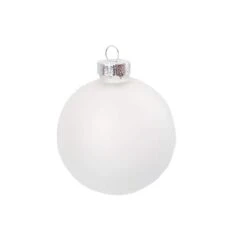 Whitehurst 40ct. 1.5" White Frosted Glass Ball Ornaments