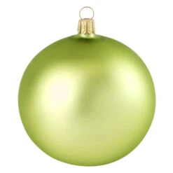 Whitehurst 4ct. 5" Matte Glass Ball Ornaments Lime Matte